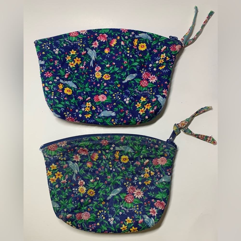Vera Bradley Vintage Retired Blue Bird Set - Makeup Bags,Coin Purse, Wallet, etc - Picture 2 of 9